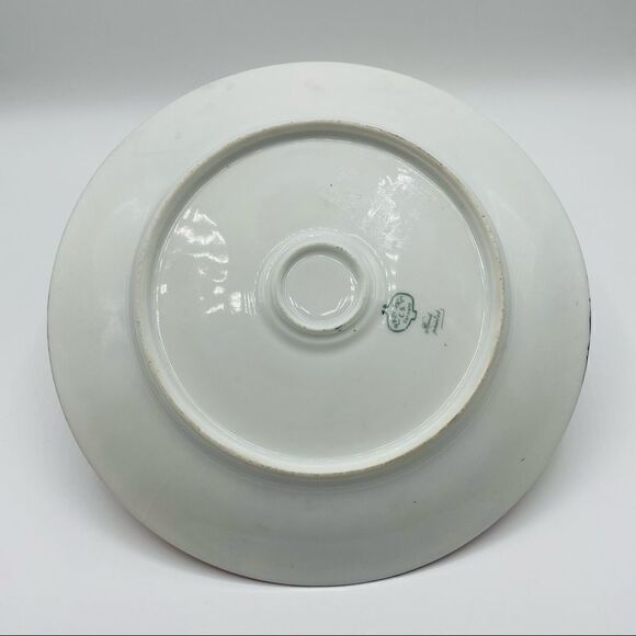 Vintage Prov Saxe ES Germany Floral Hand Painted Porcelain Plate With Handle - Picture 4 of 6